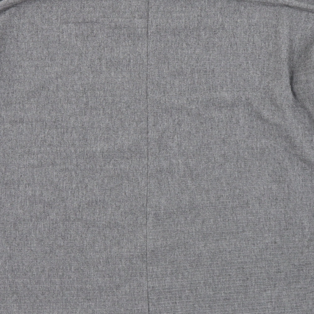 New Look Womens Grey Mock Neck Polyester Pullover Jumper Size S