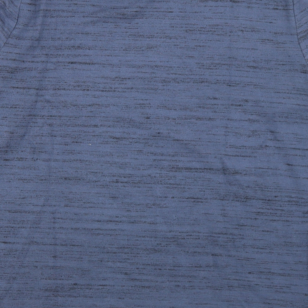 Marks and Spencer Womens Blue Round Neck Polyester Pullover Jumper Size 10