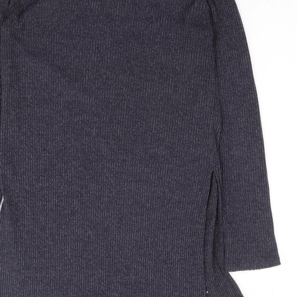 Primark Womens Blue Polyester Jersey T-Shirt Size 10 Round Neck - Ribbed