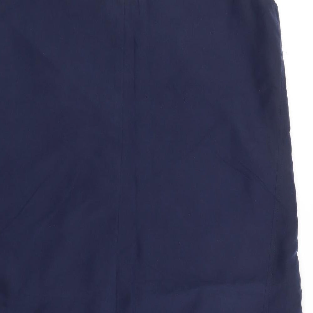 Marks and Spencer Womens Blue Polyester Shift Size 14 V-Neck Pullover
