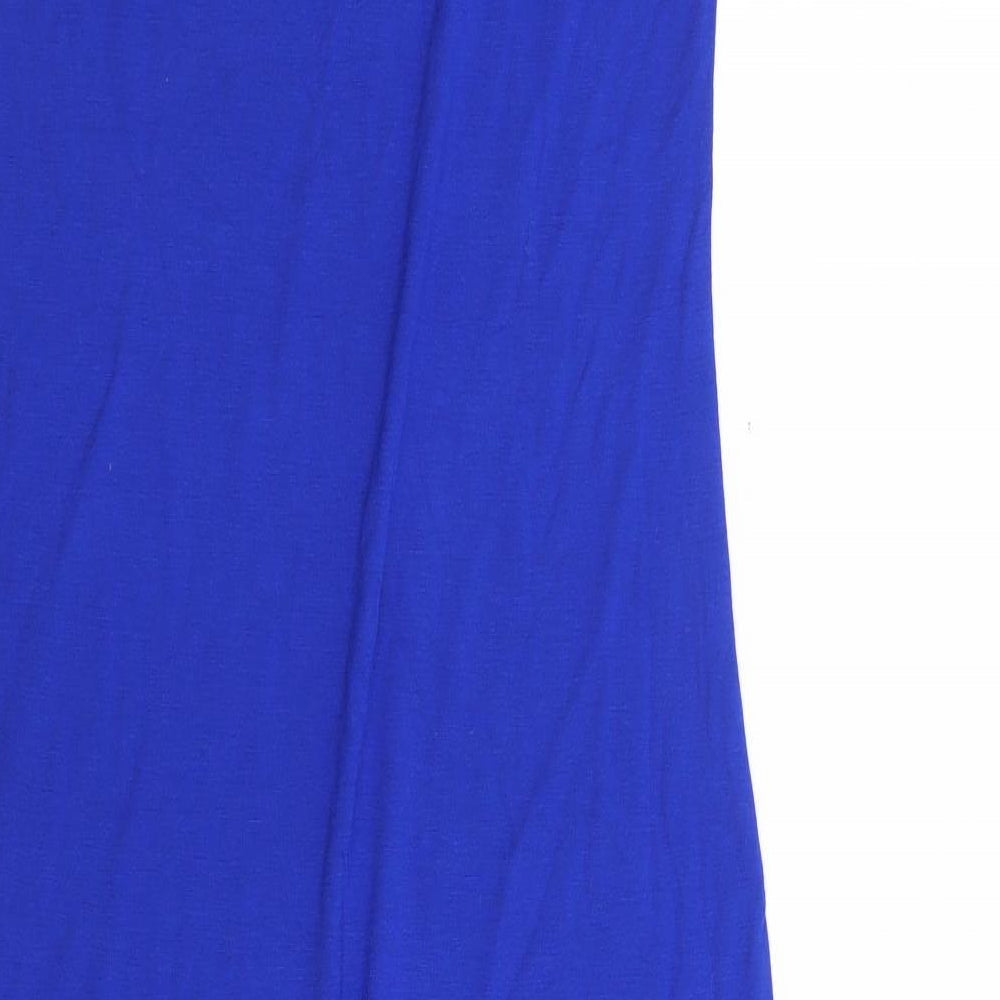 Style Womens Blue Viscose Bodycon Size S Off the Shoulder Pullover