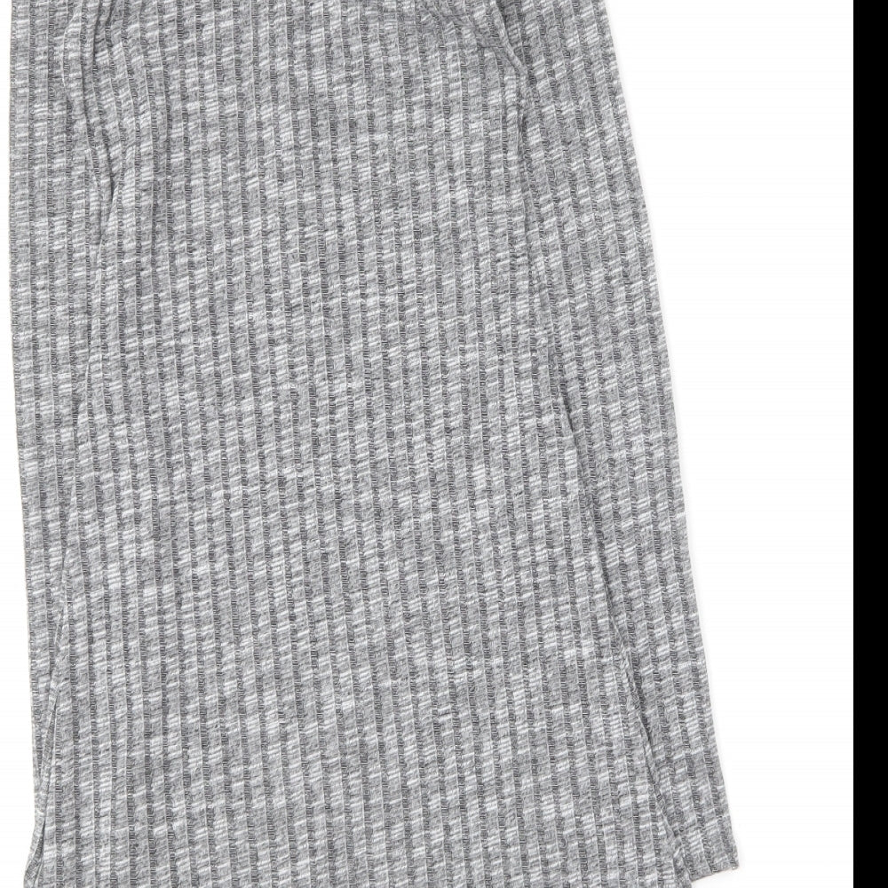 ASOS Womens Grey Polyester Bodycon Size 10 V-Neck