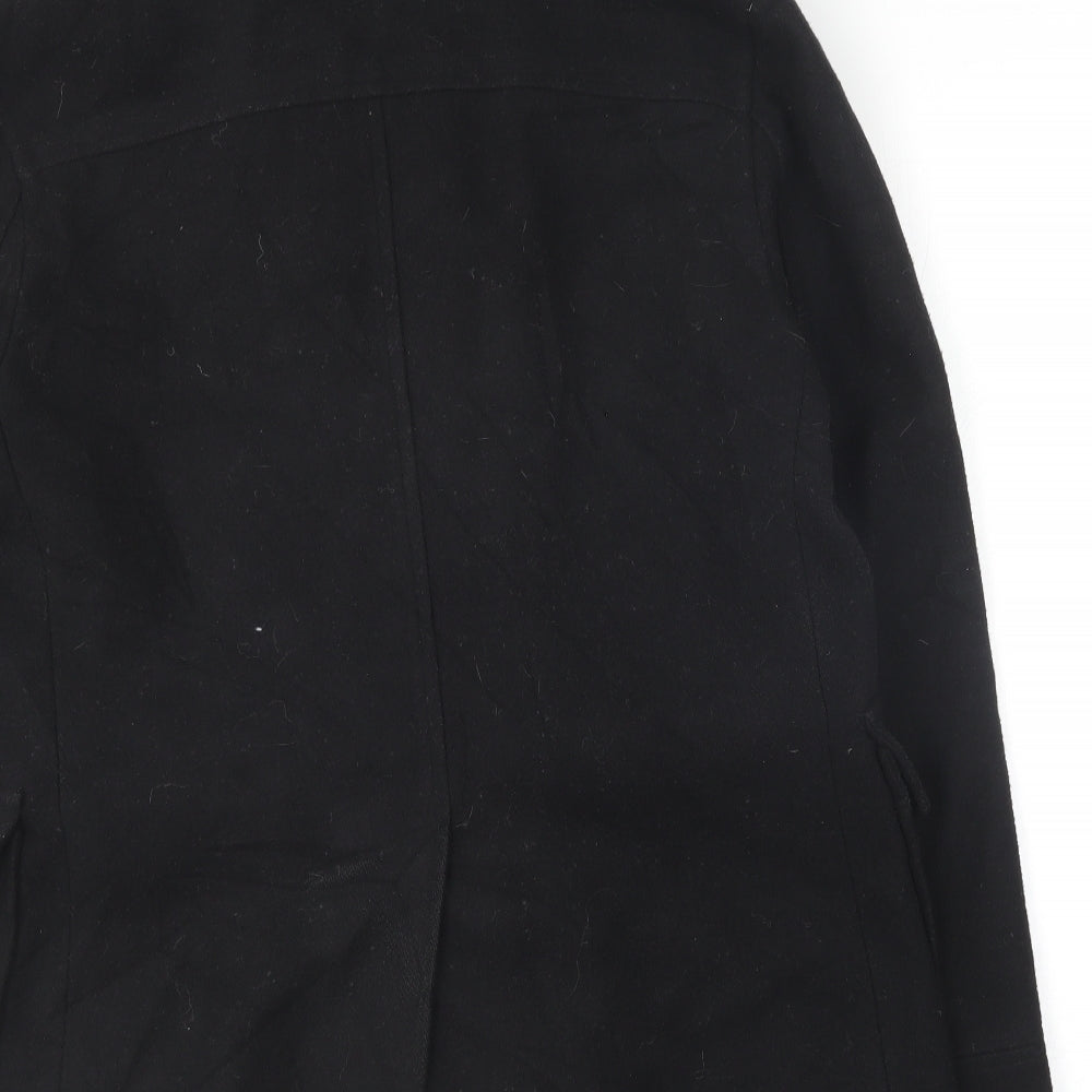 Butler & Webb Womens Black Overcoat Coat Size S