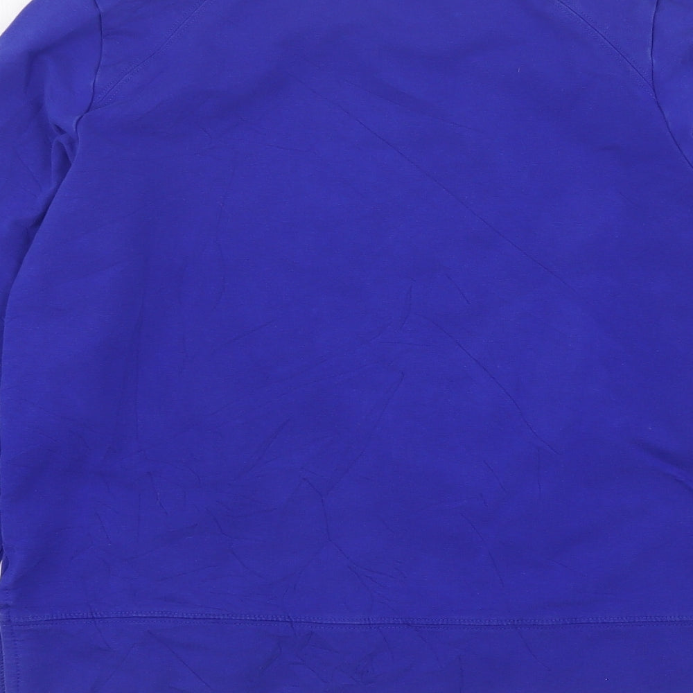Dayz Womens Blue Cotton Pullover Sweatshirt Size S