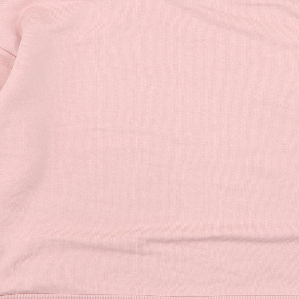 Topshop Womens Pink Cotton Pullover Sweatshirt Size 6