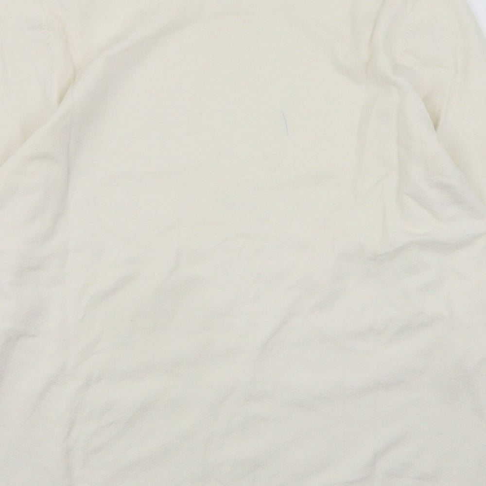Olsen Womens Beige Round Neck Viscose Pullover Jumper Size 14