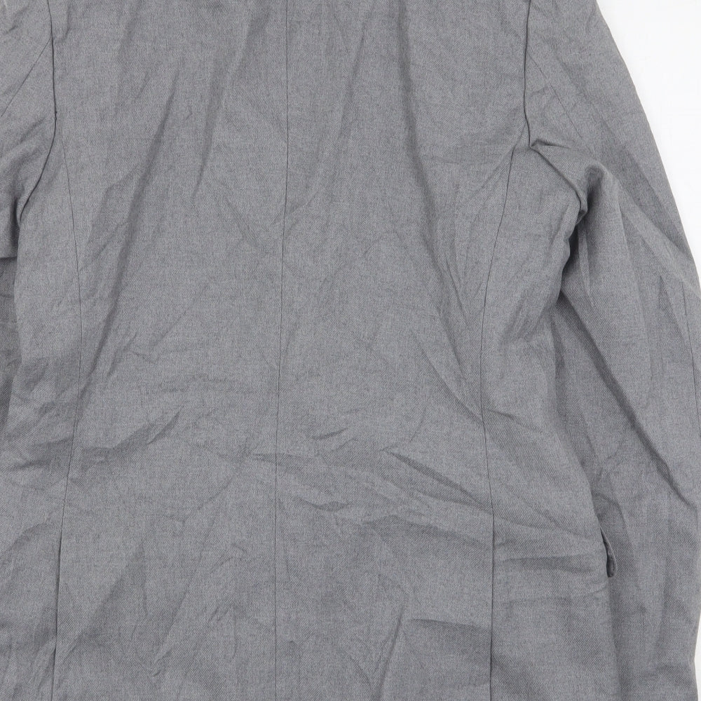 Burton Mens Grey Wool Jacket Suit Jacket Size 38
