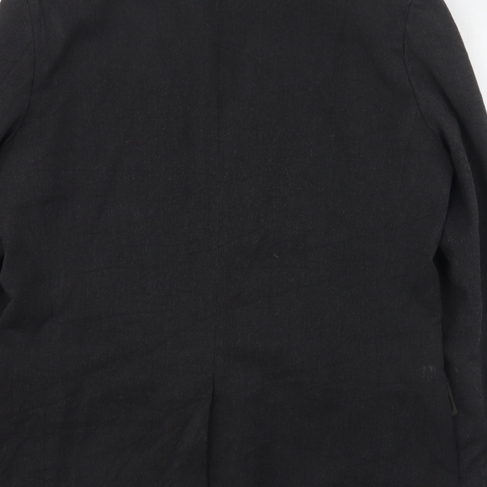 Blakes Mens Grey Polyester Jacket Suit Jacket Size 40