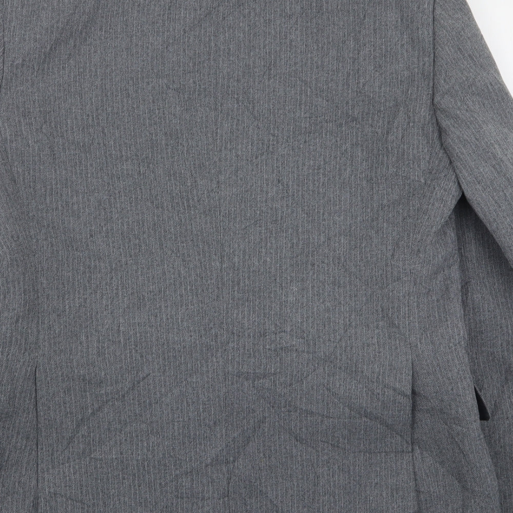Greenwoods Mens Grey Polyester Jacket Suit Jacket Size 42