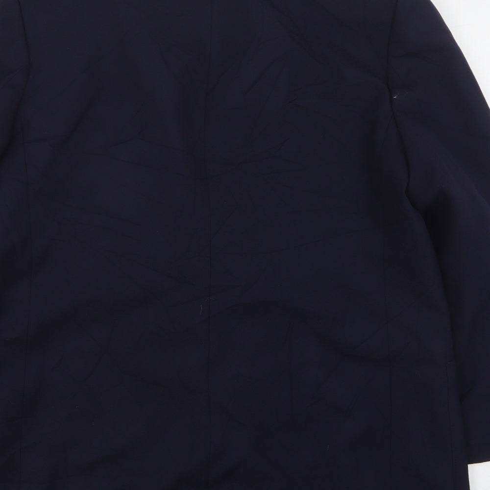 Canda Mens Blue Wool Jacket Suit Jacket Size 46
