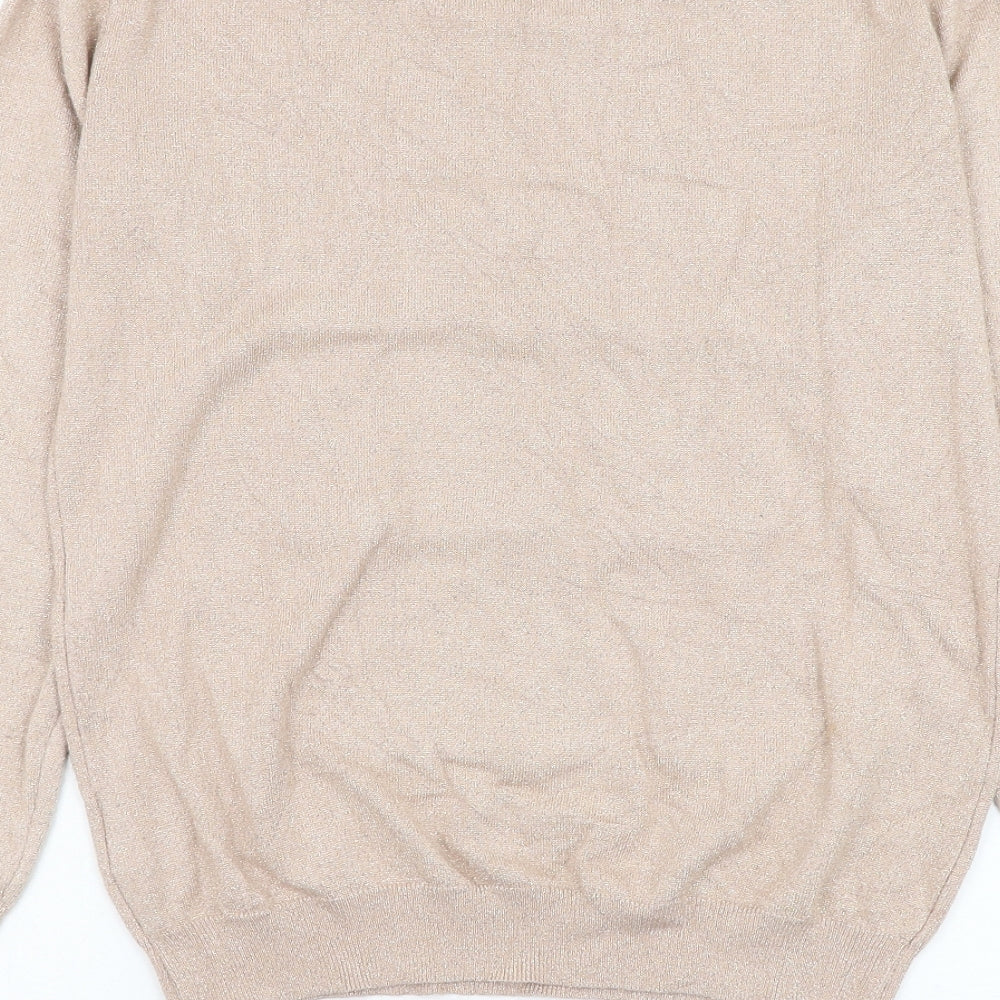 Millenium Womens Pink Round Neck Viscose Pullover Jumper One Size
