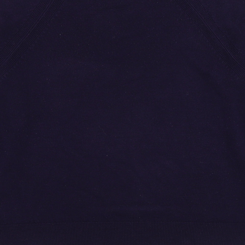 Marks & Spencer Womens Purple Round Neck Acrylic Pullover Jumper Size 12