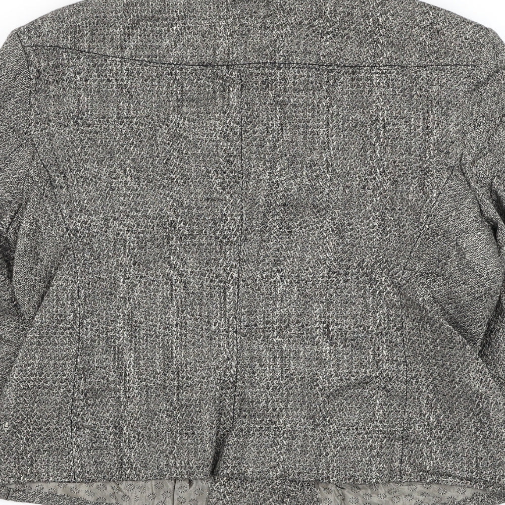 NEXT Womens Grey Jacket Blazer Size 12 Button
