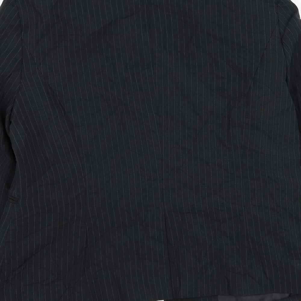 Atmosphere Womens Blue Striped Jacket Blazer Size 16 Button
