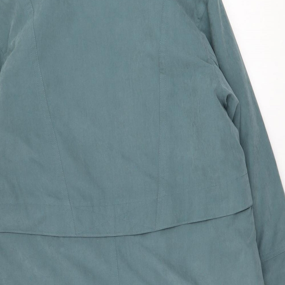 BHS Womens Blue Parka Coat Size 16 Zip