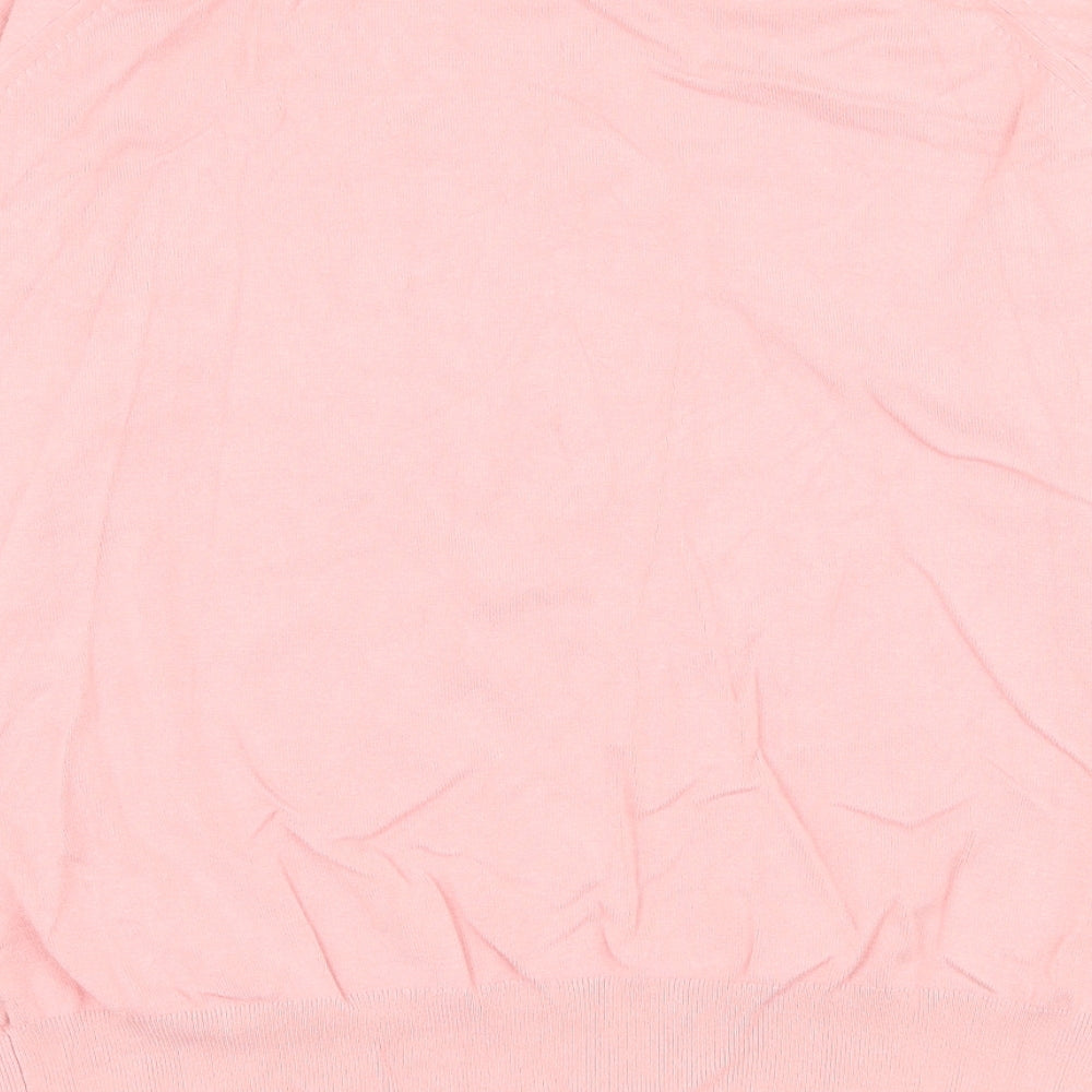 Dunnes Stores Womens Pink Round Neck Viscose Pullover Jumper Size XL