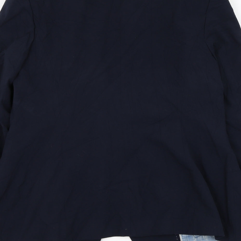 Marks and Spencer Womens Blue Jacket Blazer Size 14 Button