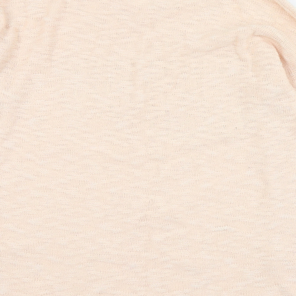 Only Womens Pink Round Neck Acrylic Pullover Jumper Size M