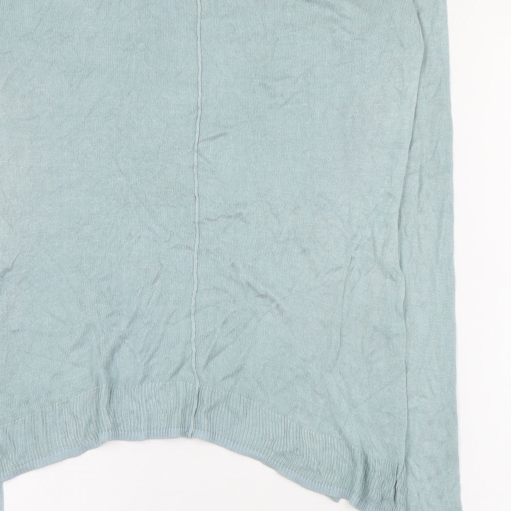 Real Woman Womens Green V-Neck Viscose Pullover Jumper Size S