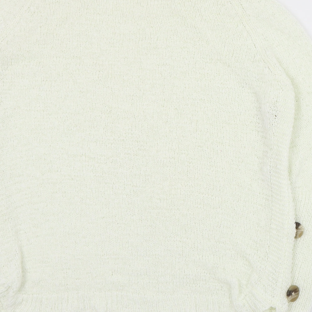 Charter Club Womens Ivory Round Neck Acrylic Pullover Jumper Size 8
