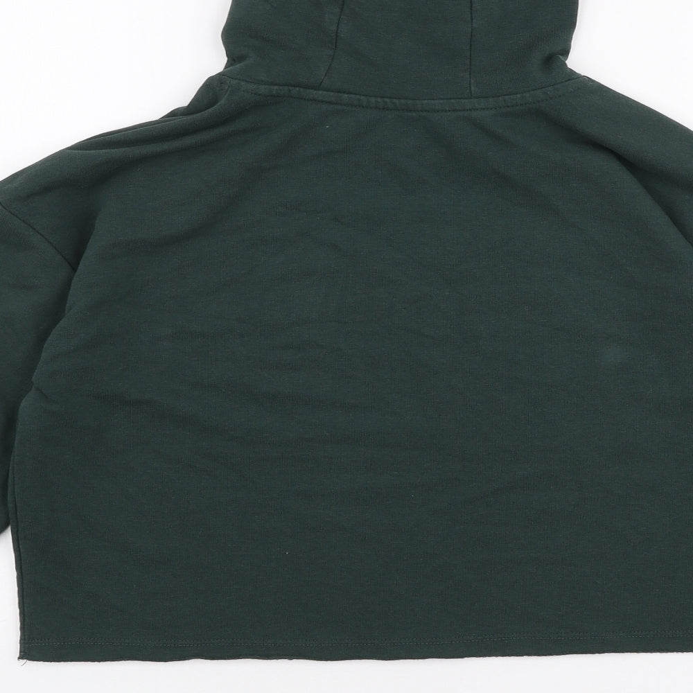 George Girls Green Cotton Pullover Hoodie Size 10-11 Years Pullover