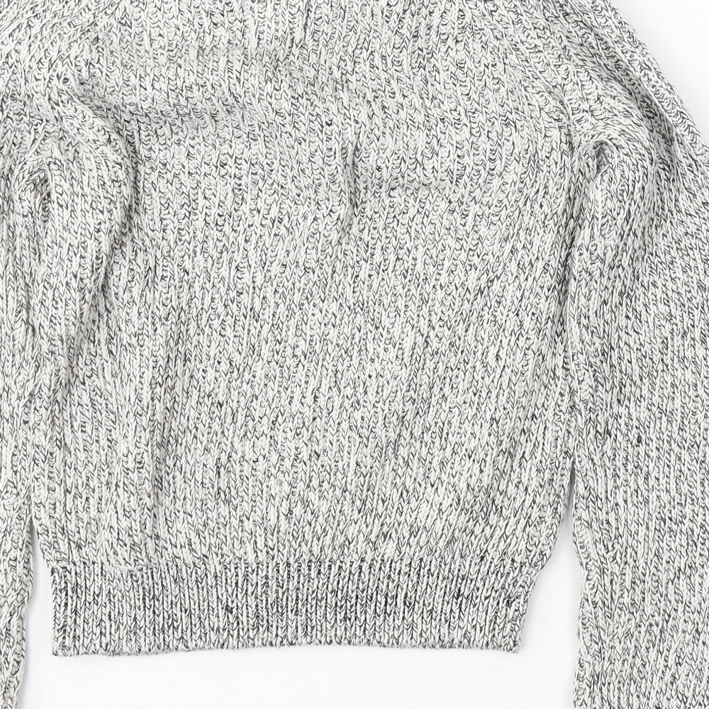 H&M Womens Grey Round Neck Cotton Pullover Jumper Size XS