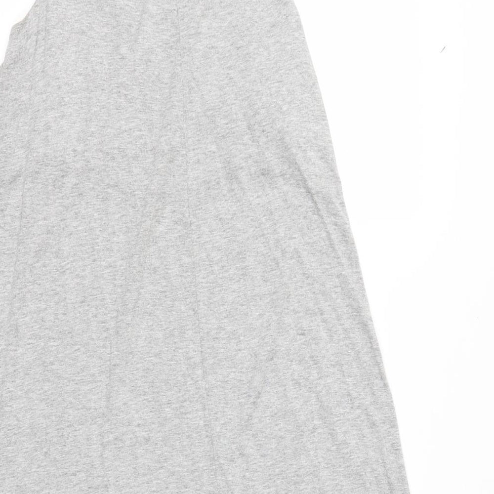 H&M Womens Grey Viscose Basic Tank Size S V-Neck