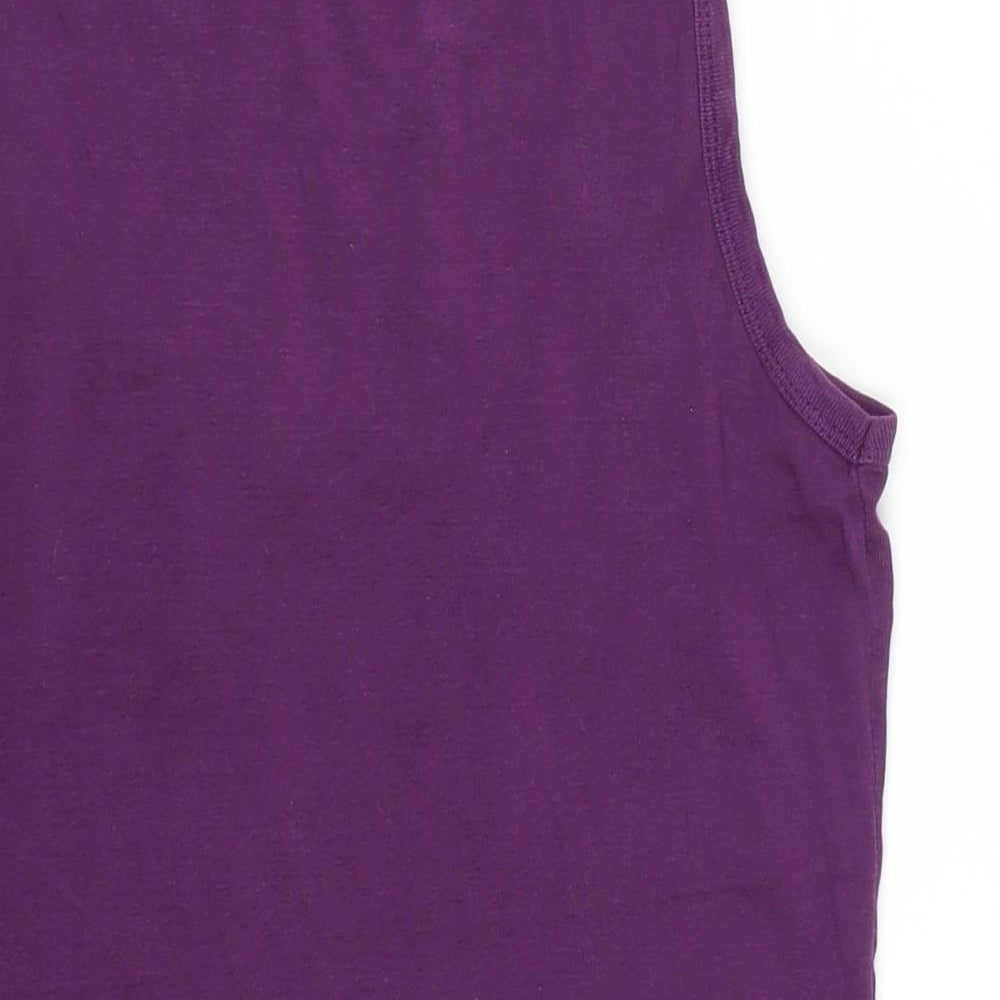 TALLY WEiJL Womens Purple Polyester Basic Tank Size XL Round Neck