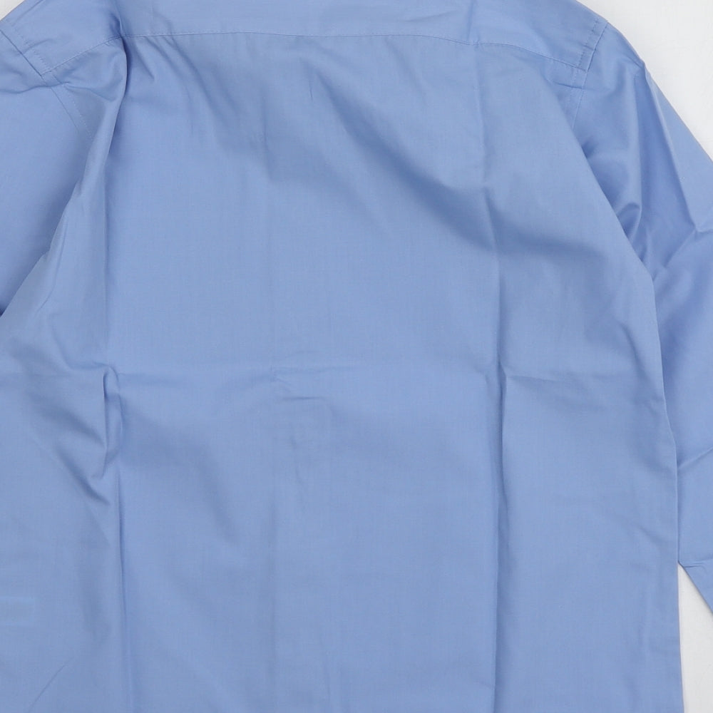 Dunnes Stores Boys Blue Polyester Basic Button-Up Size 11-12 Years Collared