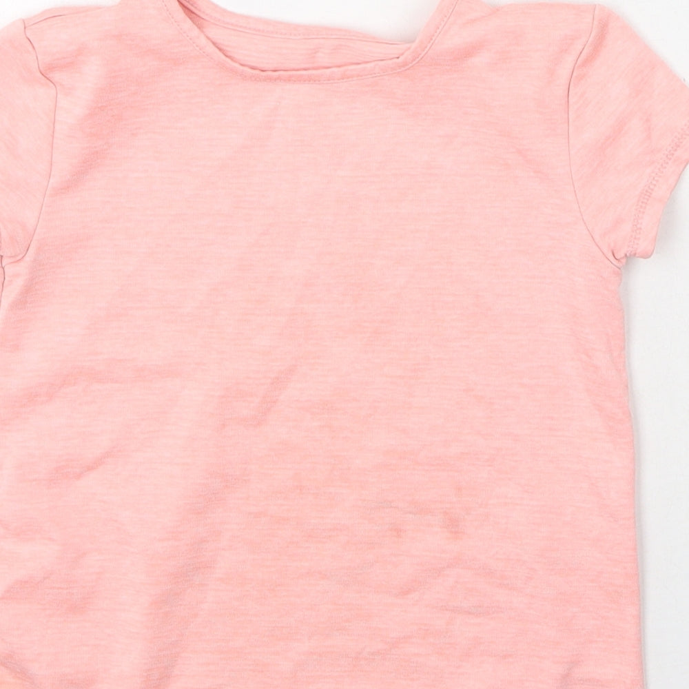 Dunnes Stores Boys Pink Polyester Basic Casual Size 5-6 Years Round Neck