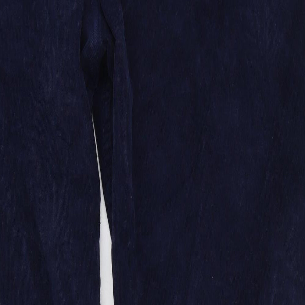 Dunnes Stores Womens Blue Cotton Trousers Size 36 in L27 in Regular