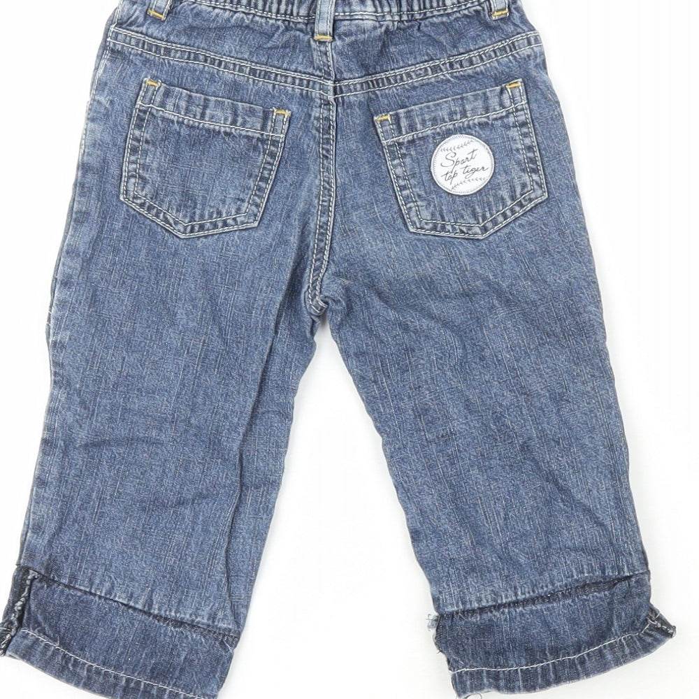 Bimbus Boys Blue 100% Cotton Pedal Pusher Jeans Size 6-9 Months - Sport Top Tiger