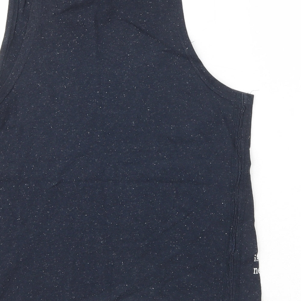 Primark Womens Blue Cotton Basic Tank Size 8 Scoop Neck - Less is more