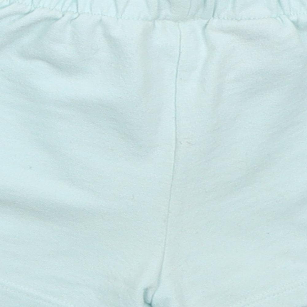Zara Girls Blue Cotton Cropped Trousers Size 18-24 Months Drawstring - Minnie Love Sweat Shorts