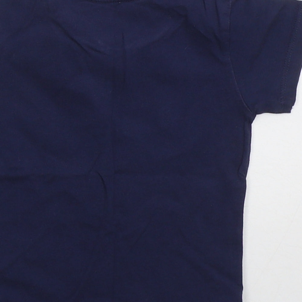 Matalan Boys Blue Cotton Basic T-Shirt Size 6-9 Months Crew Neck Pullover - Mama Knows Best