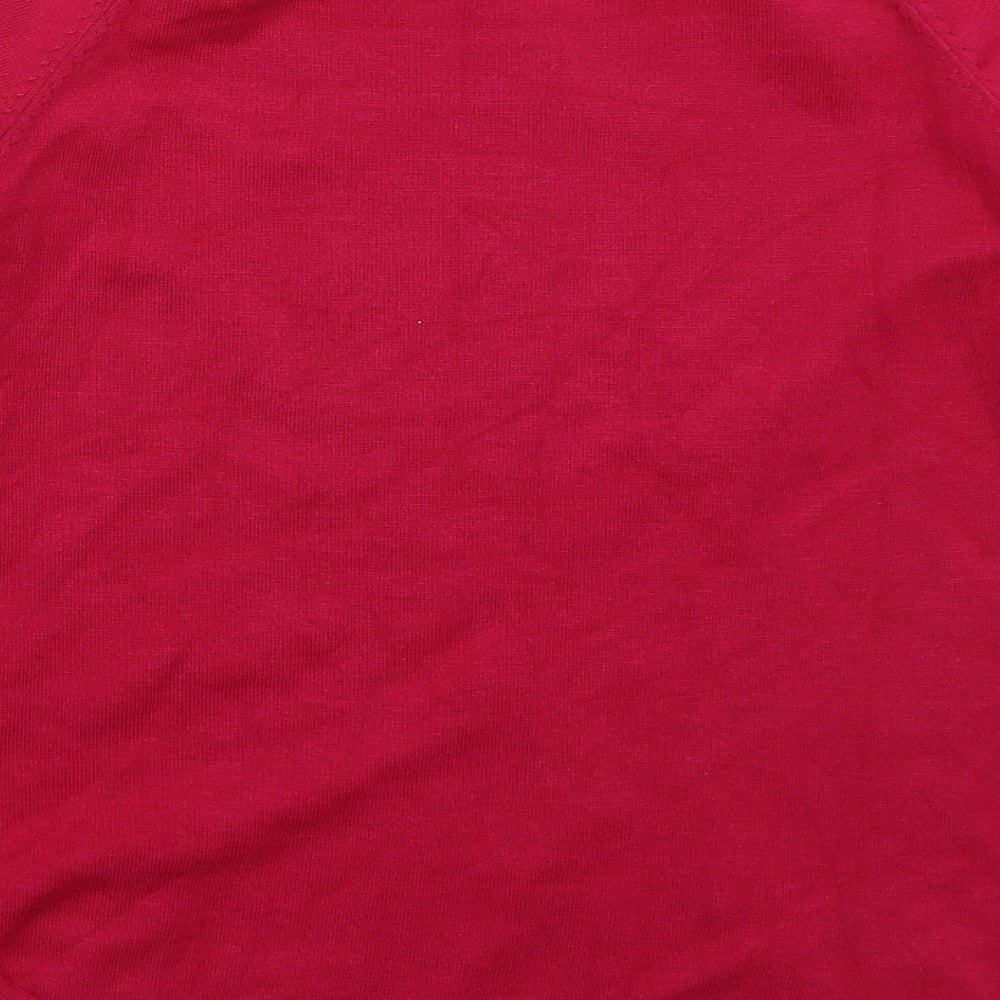 Gallery Womens Pink Crew Neck Viscose Pullover Jumper Size XS