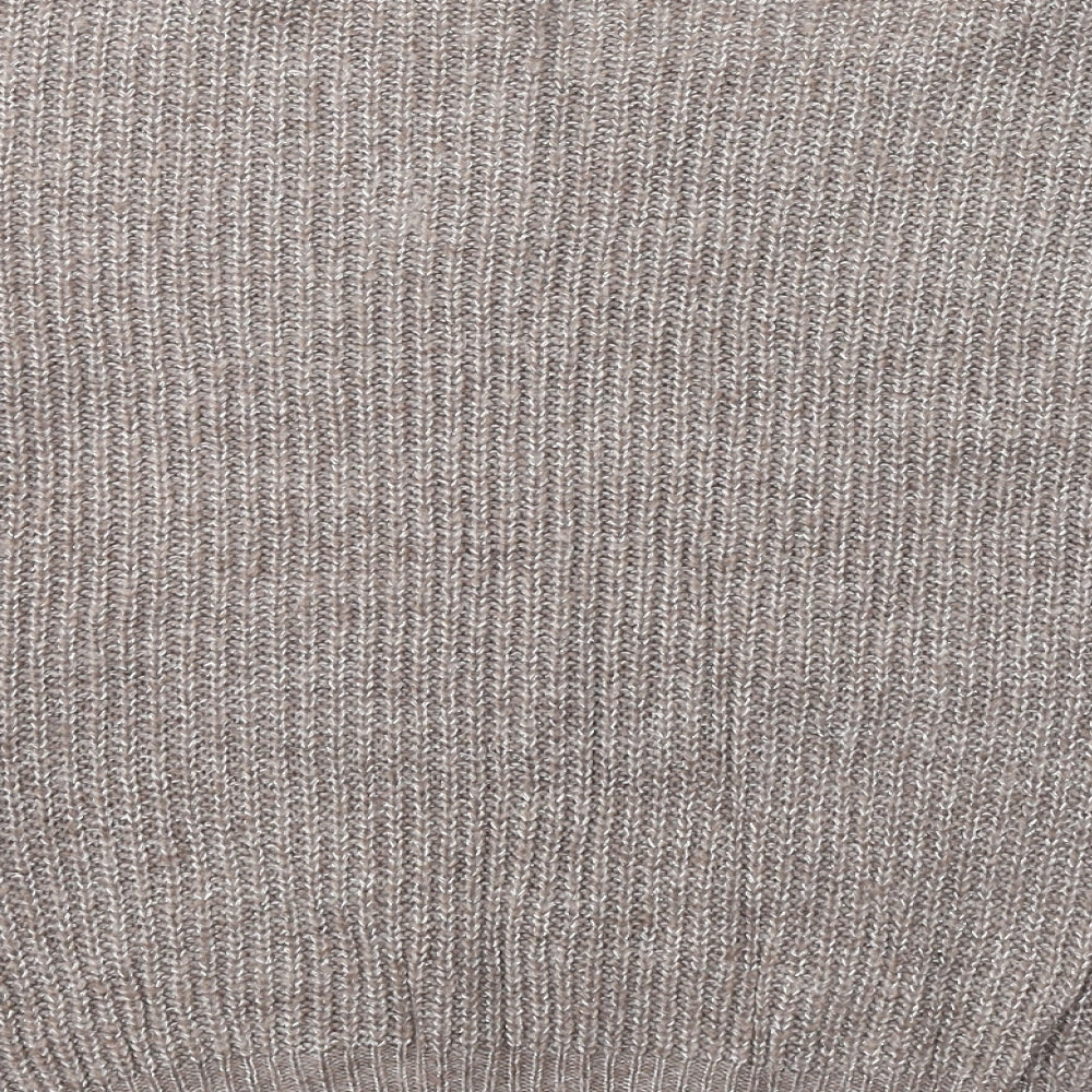 Marks & Spencer Womens Brown Round Neck Acrylic Pullover Jumper Size 8
