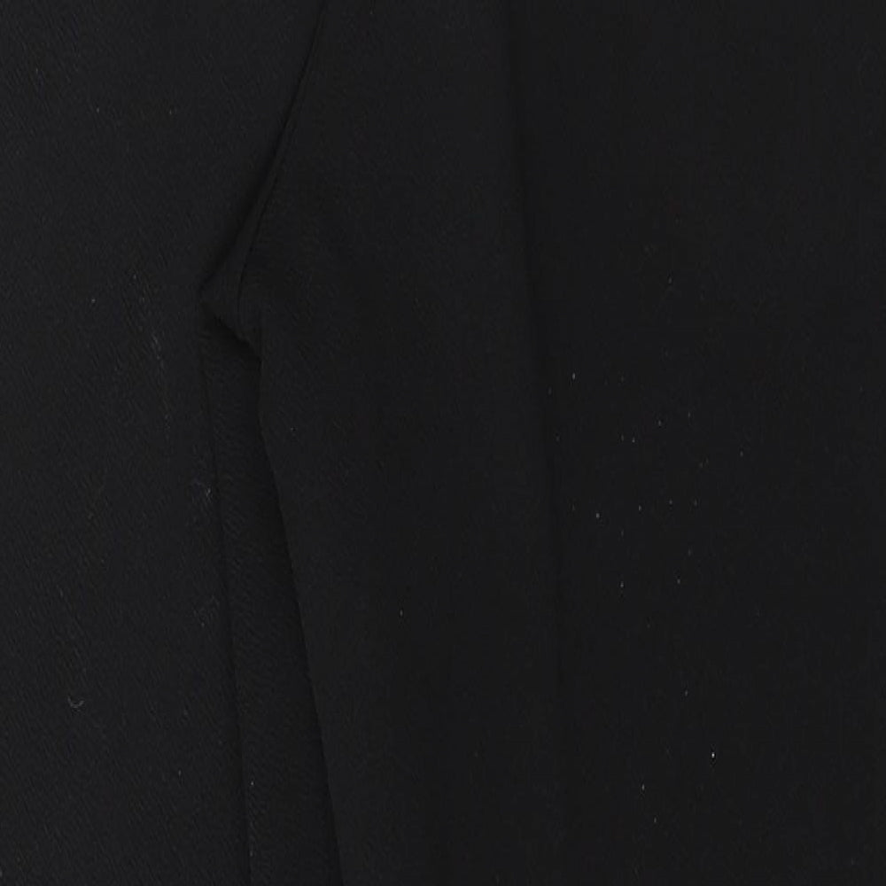 Selected Womens Black Polyester Trousers Size 12 L28 in Regular