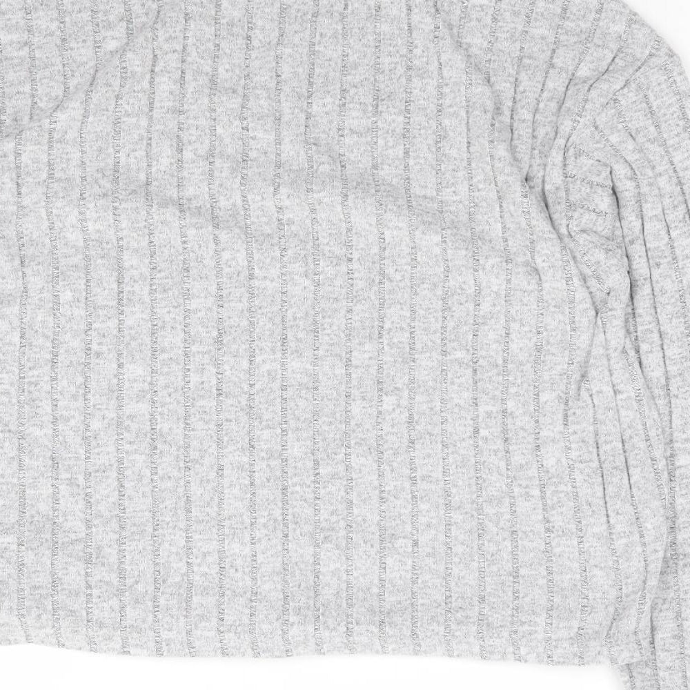 SheIn Womens Grey Roll Neck Polyester Pullover Jumper Size S