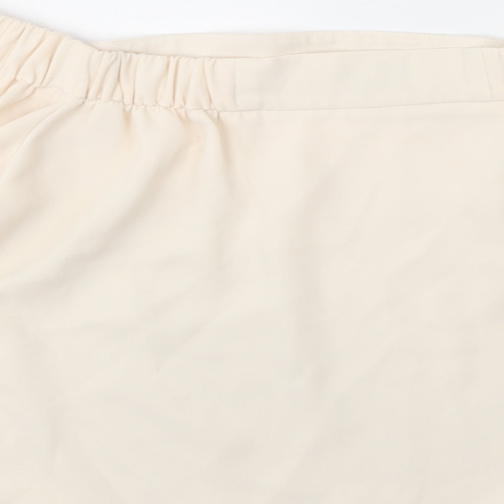 Topshop Womens Ivory Polyester Basic Blouse Size 6 Off the Shoulder