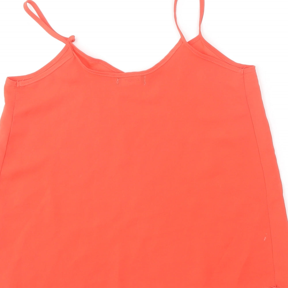 Exhibit Womens Red Polyester Camisole T-Shirt Size 8 Sweetheart