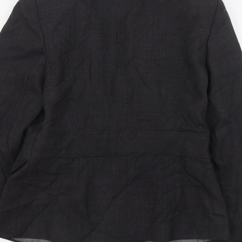 F&F Womens Grey Polyester Jacket Suit Jacket Size 12