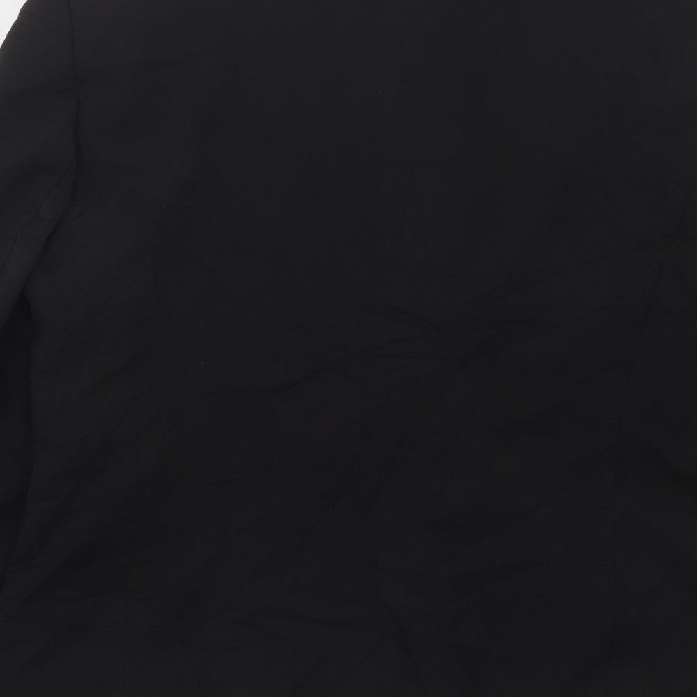 Select Womens Black Polyester Jacket Suit Jacket Size 12