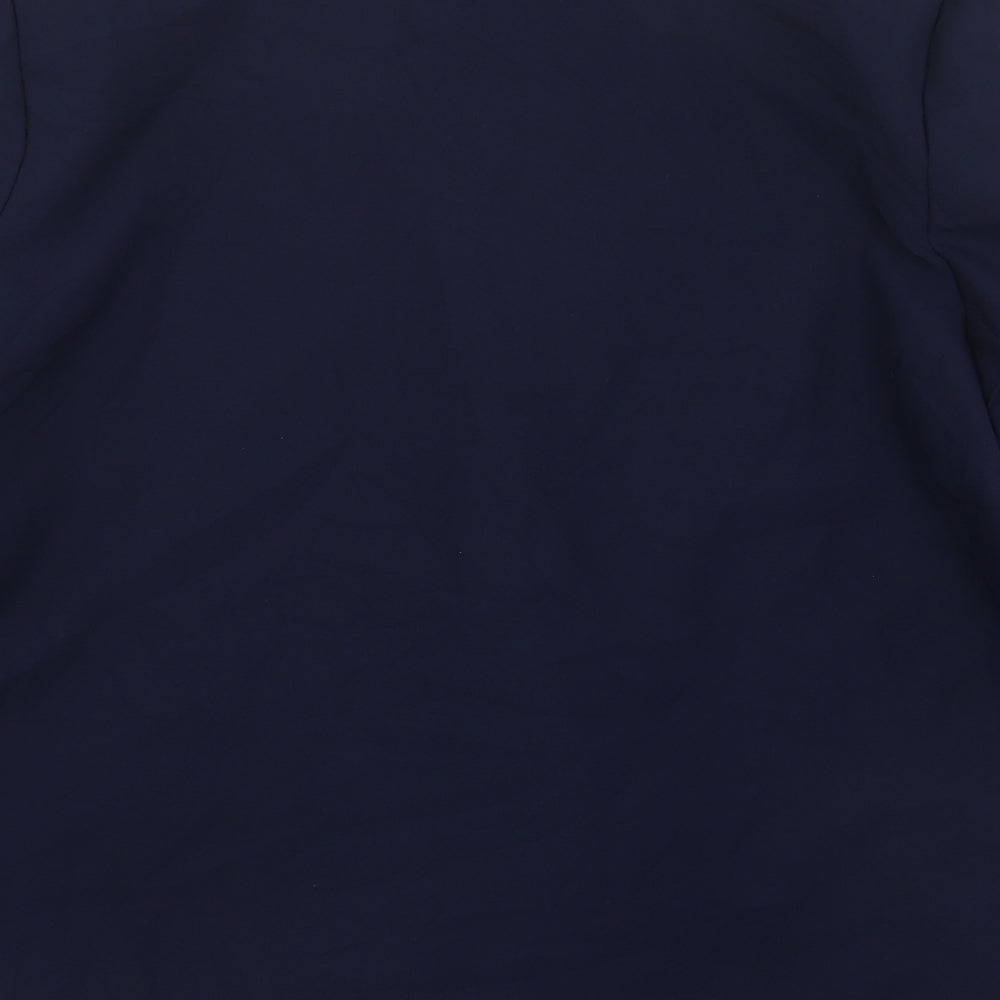 Preworn Womens Blue Polyester Jacket Suit Jacket Size 18