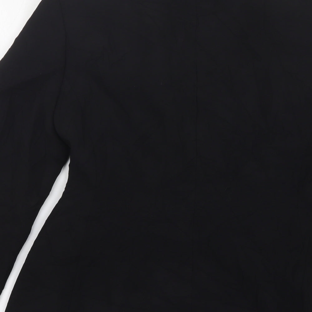 F&F Womens Black Polyester Jacket Suit Jacket Size 10