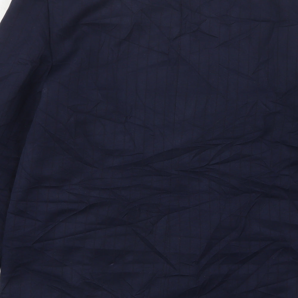 CandA Womens Blue Polyester Jacket Suit Jacket Size 14