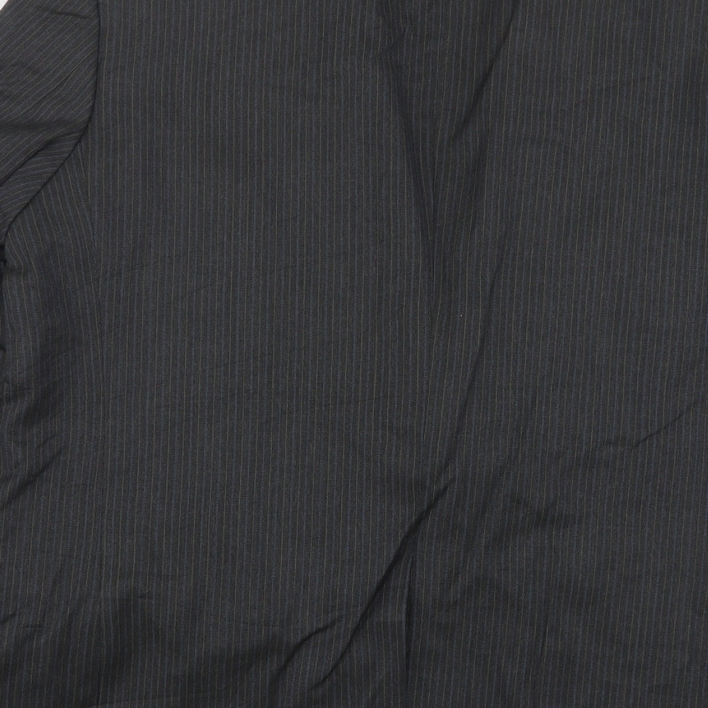 Paname Mens Grey Striped Wool Jacket Suit Jacket Size 48