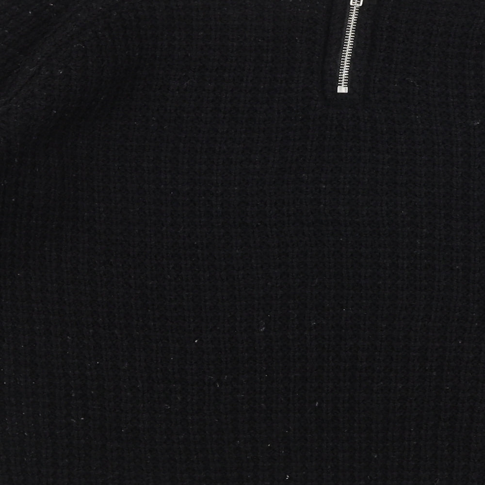 Only Womens Black Round Neck Acrylic Pullover Jumper Size L
