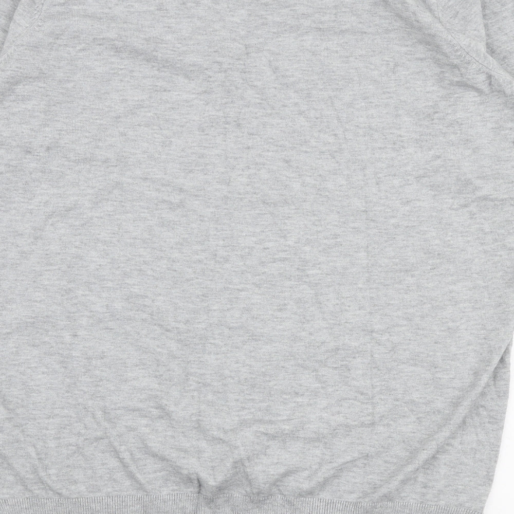 JD Williams Womens Grey V-Neck Viscose Pullover Jumper Size 12