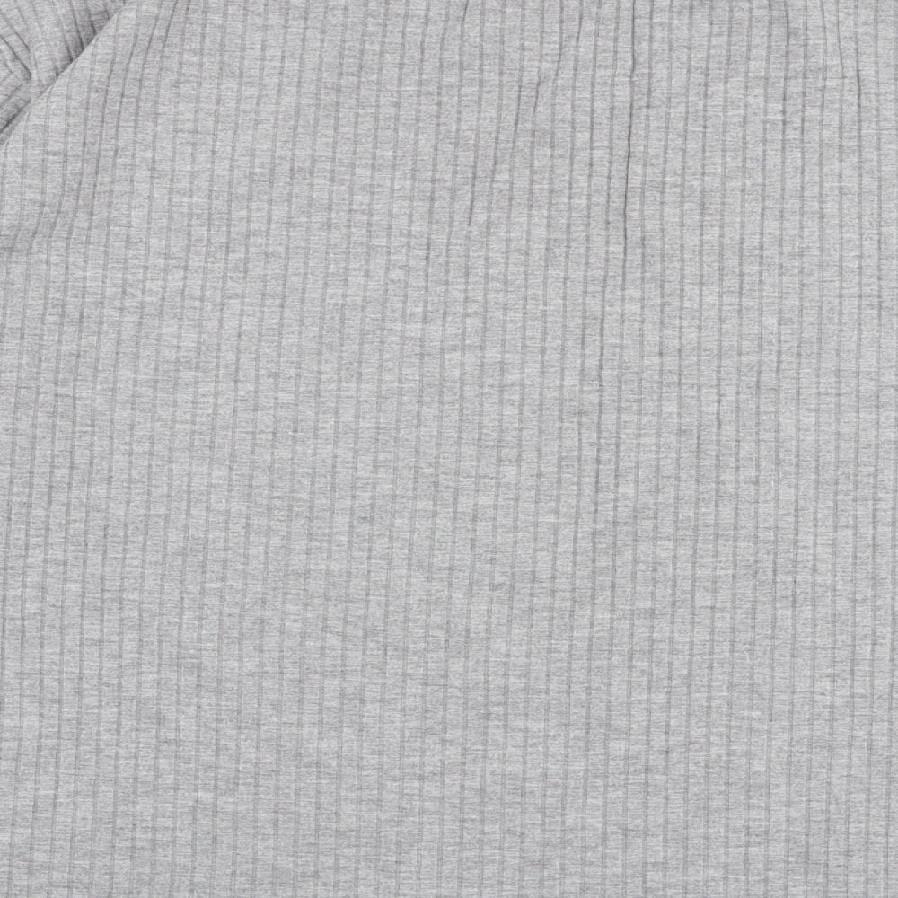 H&M Womens Grey Round Neck Polyester Pullover Jumper Size L